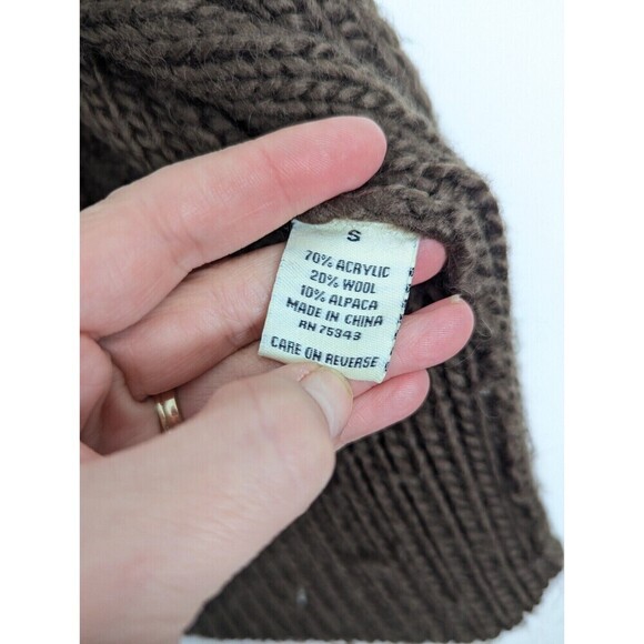 Kenji Handknit Sweater Womens Brown Wool Alpaca Small - Picture 9 of 12